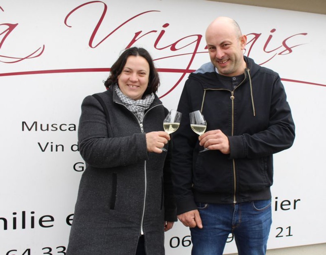 Emilie et Olivier Bachelier, vignerons à Aigrefeuille-sur-Maine et lauréats de la Pipette d'Or 2018.