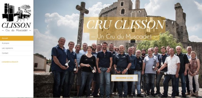 Les vignerons du cru Clisson s'affichent sur la page d'accueil de leur nouveau site web. Les vignerons du cru Clisson s'affichent sur la page d'accueil de leur nouveau site web.