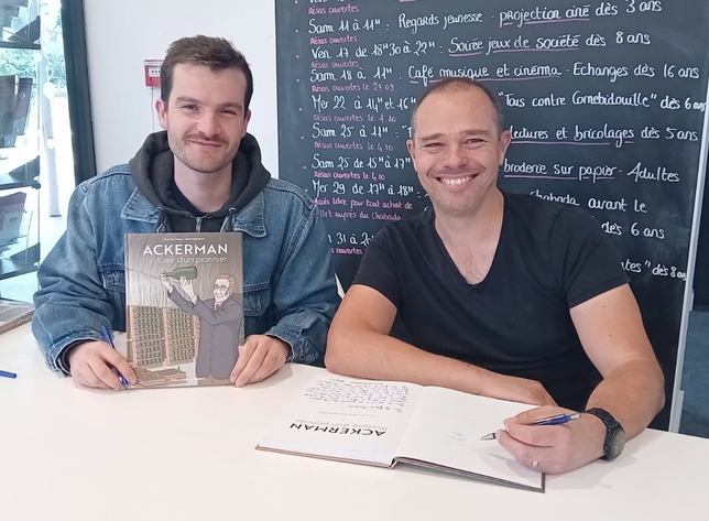 Valentin Taveau historien et scénariste et Simon Bonnefoy, dessinateur. Valentin Taveau historien et scénariste et Simon Bonnefoy, dessinateur.