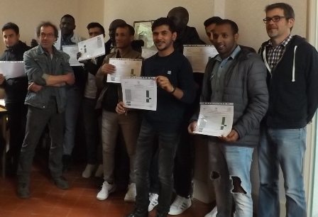 En mai dernier, un premier groupe de réfugiés avait achevé leur formation au LPA d’Amboise.