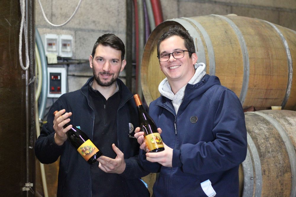 Romain Héraud (à gauche) et Maxime Bordelot ont lancé Wine Hop en mars dernier.