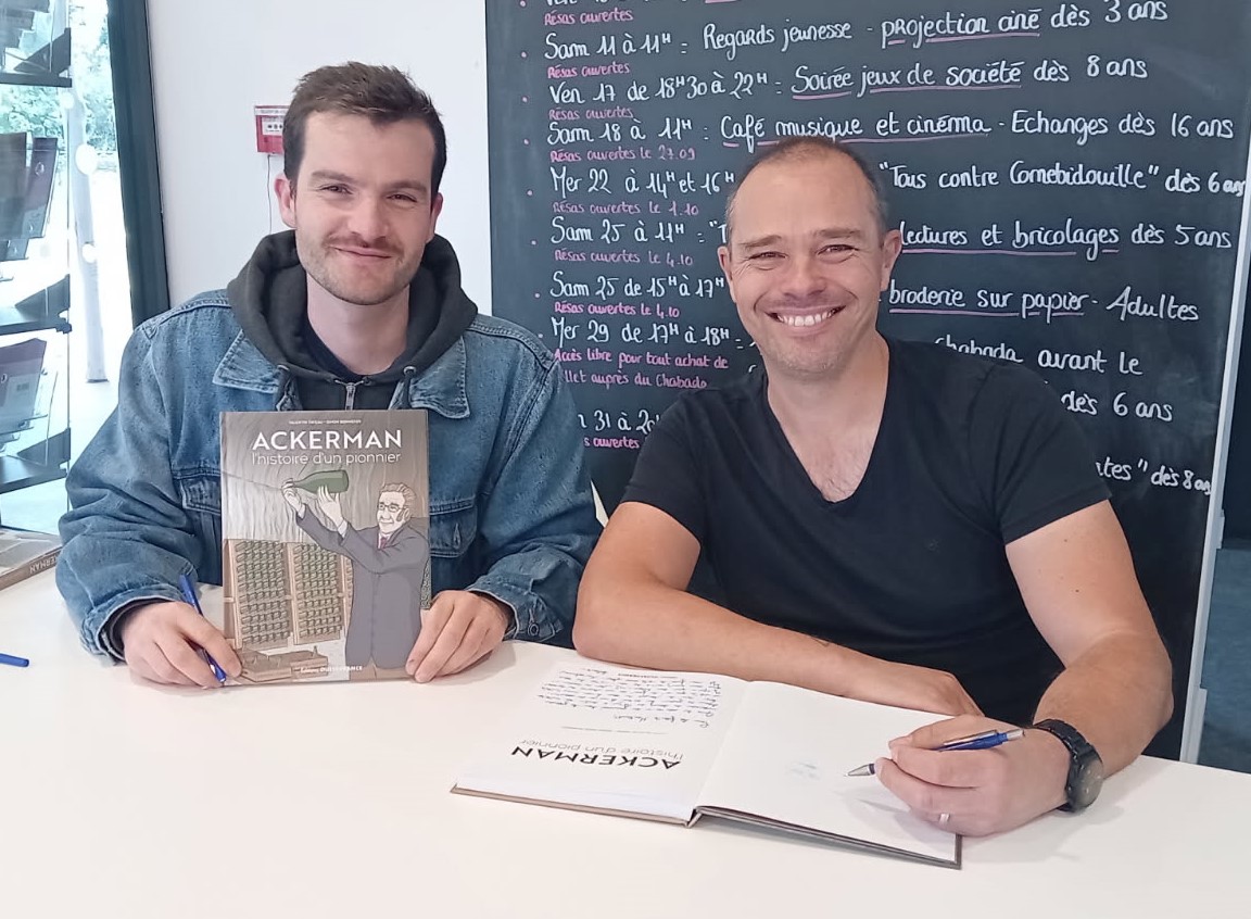 Valentin Taveau historien et scénariste et Simon Bonnefoy, dessinateur.